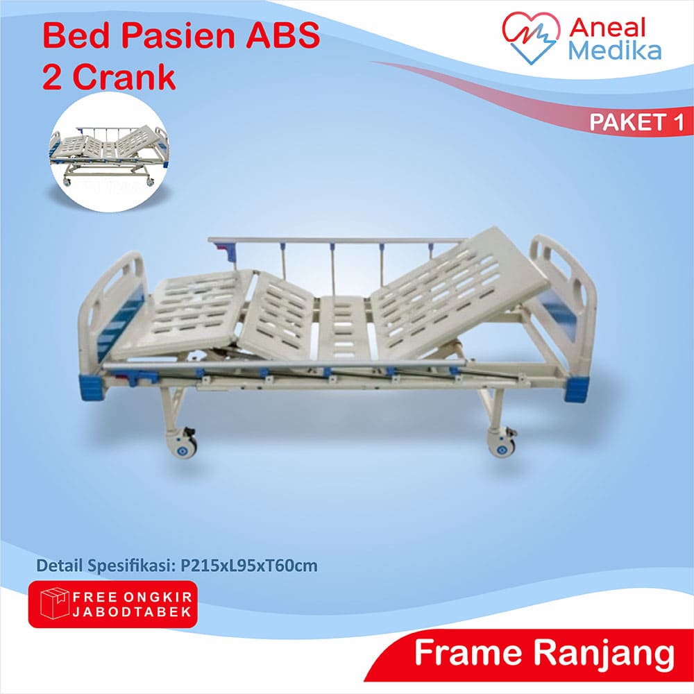 3 Bed 2 Crank a ranjang pasien abs 2 engkol