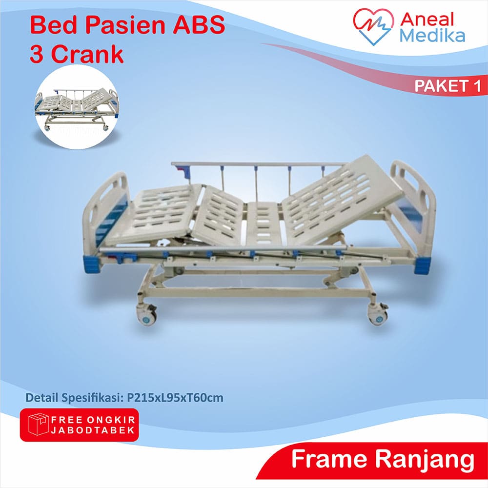 4 Bed 3 Crank a ranjang pasien abs 3 engkol