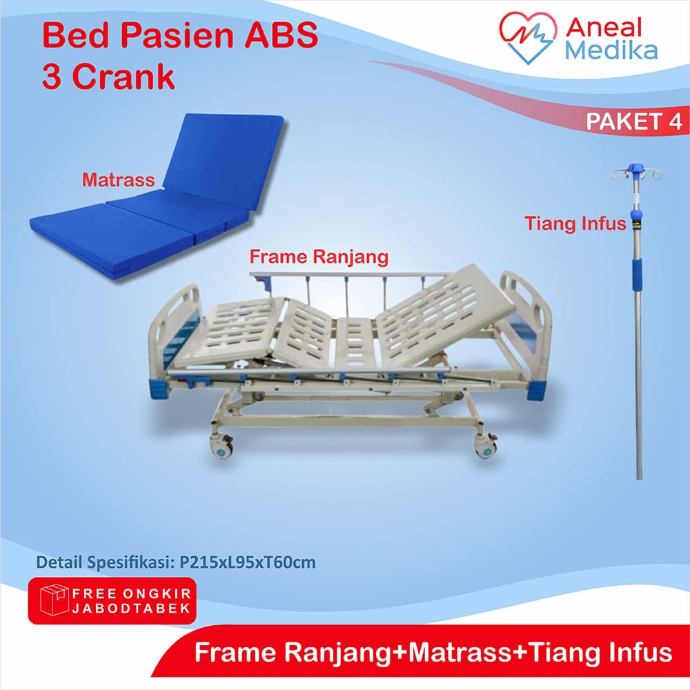 4 Bed 3 Crank d ranjang pasien abs 3 engkol