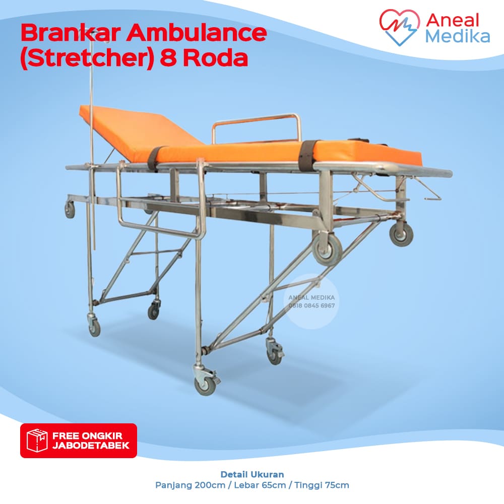 brankar ambulance 8 roda