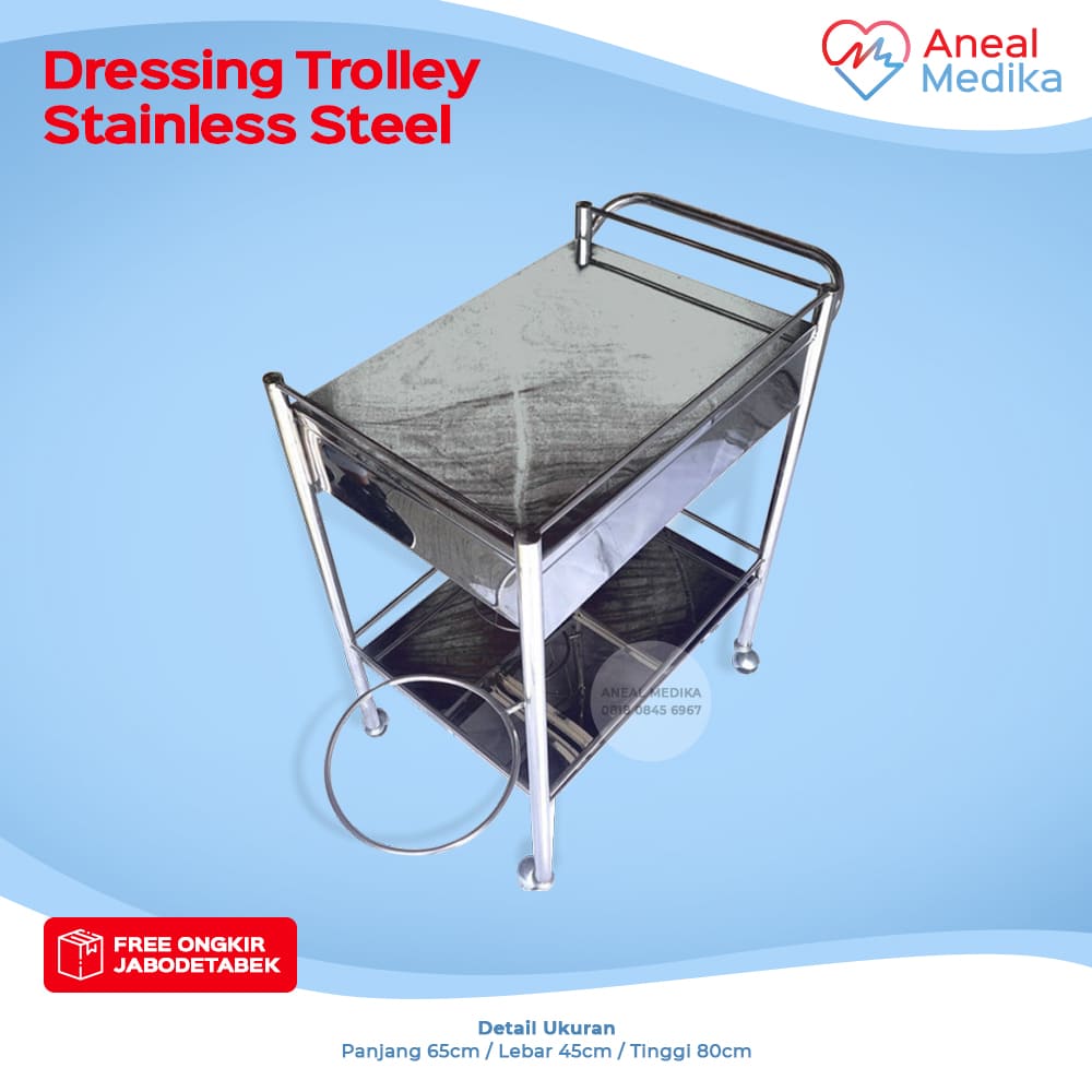 trolley rumah sakit stainless