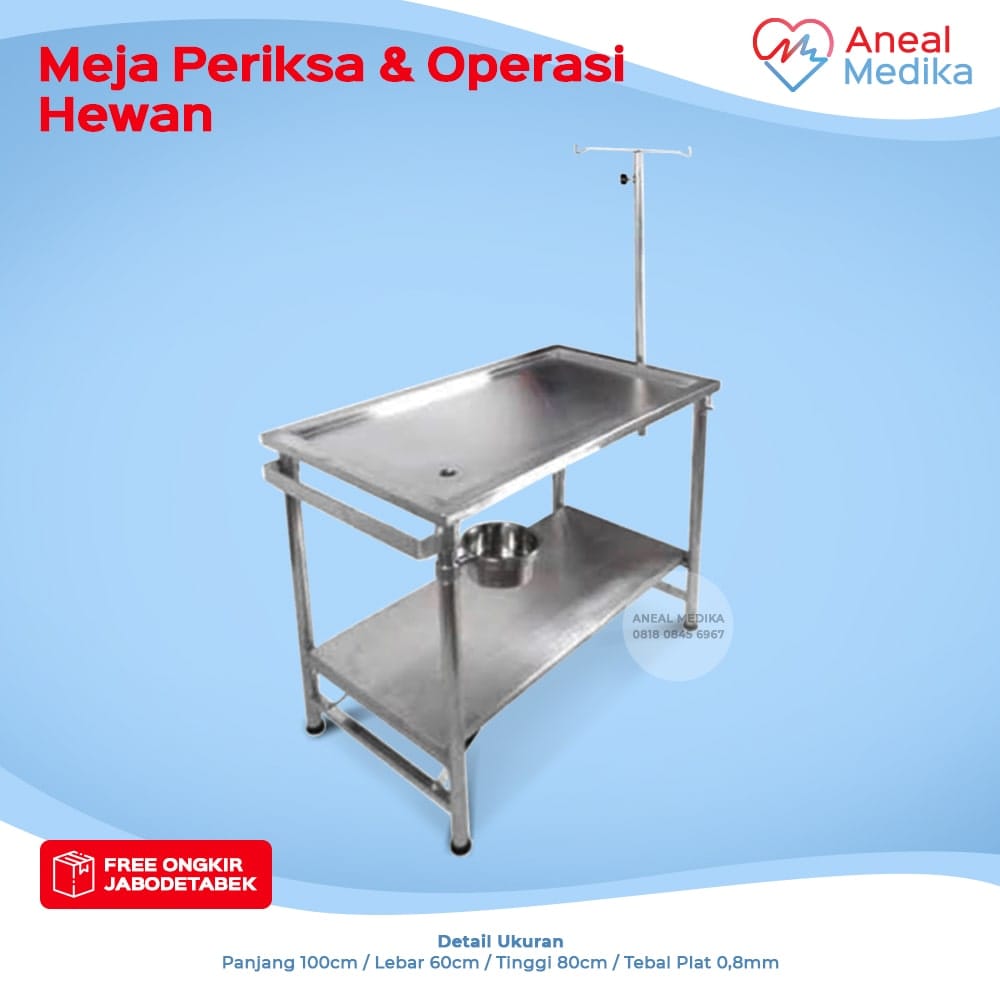 Meja-Periksa-Hewan-100cm-0,8mm_2-min meja periksa hewan