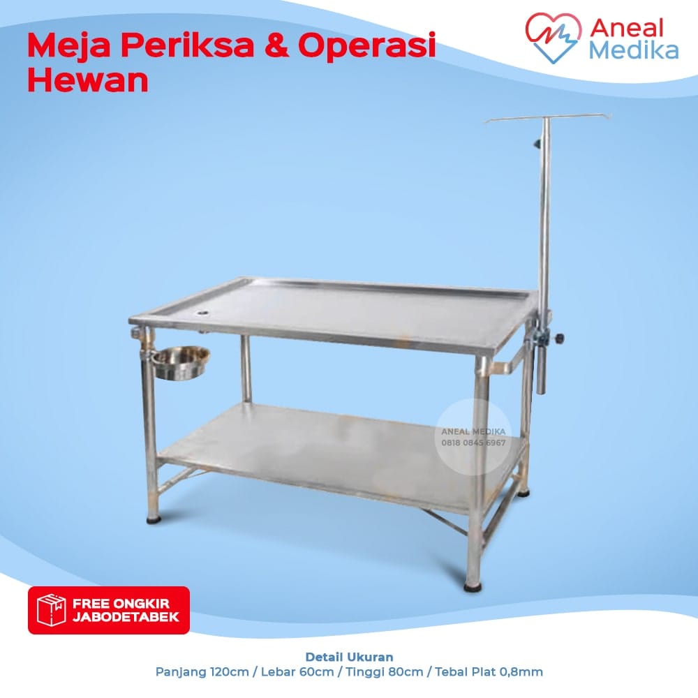 Meja-Periksa-Hewan-120cm-0,8mm-min Meja Periksa Hewan