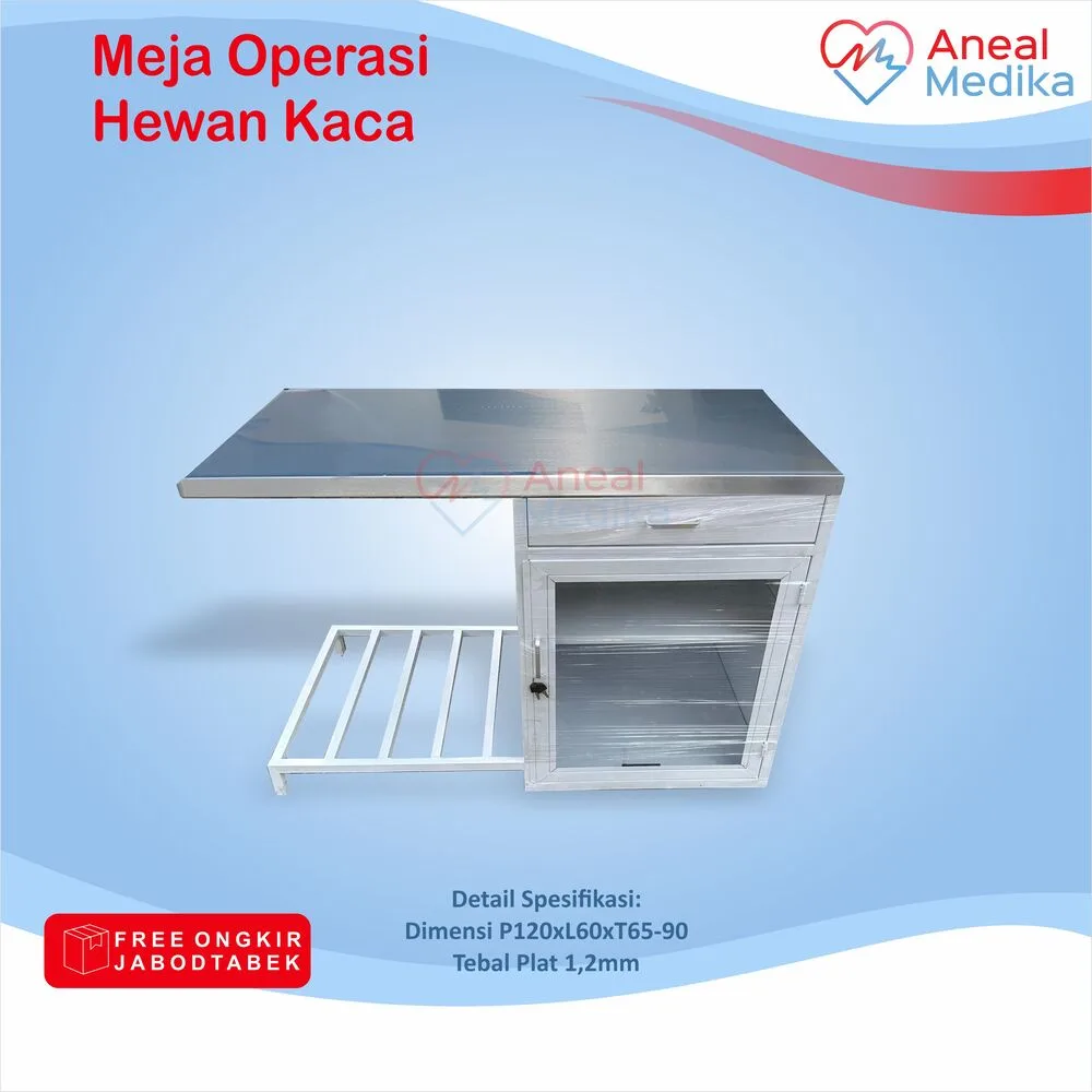 Meja Operasi Hewan Kaca